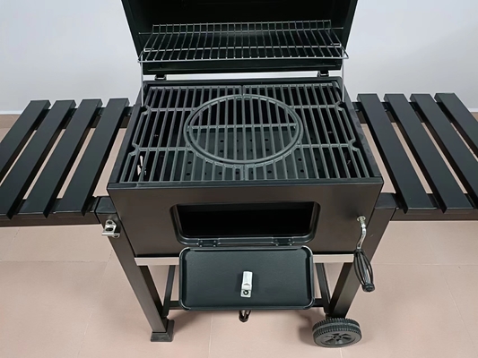 gril portatif de charbon de bois de 40kgs CSA gril brûlant en bois d'acier inoxydable de 12,6 pouces