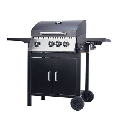 Saupoudrez le gril en acier enduit de barbecue de cuisine