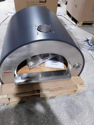 Épluchez le four de brique réfractaire en bois d'Oven Wood Fired 830mm de pizza d'acier inoxydable
