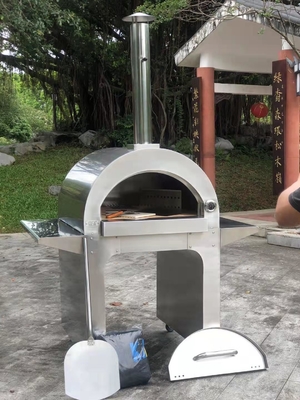 pizza brûlante en bois portative Oven Trolley Easy Maneuverability de la pelle 10s