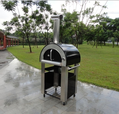 Four mis le feu en bois brûlant durable 750mm de pizza d'acier inoxydable
