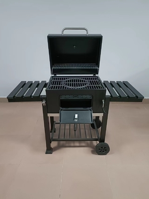 gril de BARBECUE de charbon de bois du poids 40kg gril campant portatif de 23,7 pouces avec des roues