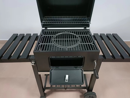 gril de BARBECUE de charbon de bois du poids 40kg gril campant portatif de 23,7 pouces avec des roues