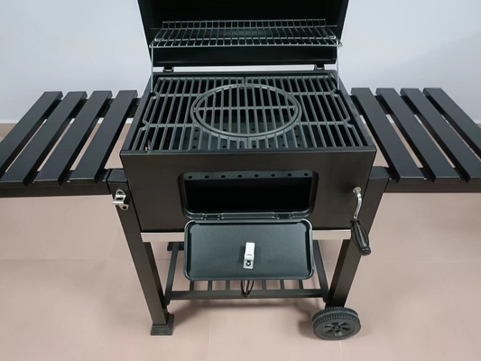 Gril pliable mobile extérieur de barbecue du charbon de bois 24Inch avec le moteur