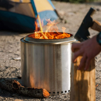 Le feu en bois portatif sans fumée campant Pit Outdoor de 201 solides solubles