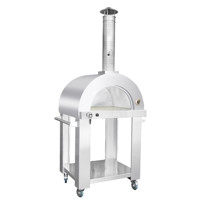 four mis le feu en bois d'Oven Mobile Wood Fired Pizza de pizza de l'acier inoxydable 20000btu