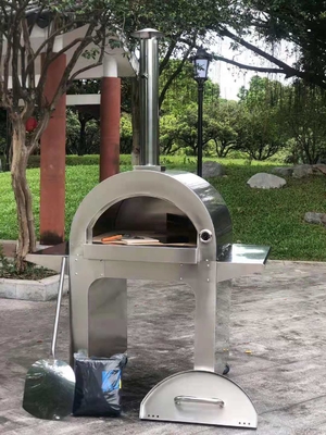 201 four inoxydable extérieur mis le feu en bois de pizza du four 900mm de pizza d'acier inoxydable