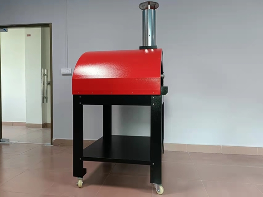 pizza brûlante en bois portative Oven Trolley Easy Maneuverability de la pelle 10s
