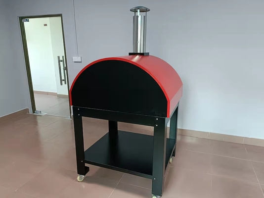 four en bois mis le feu en bois d'acier inoxydable du four 201S de pizza de mobile de 950mm