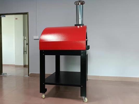 four en bois mis le feu en bois d'acier inoxydable du four 201S de pizza de mobile de 950mm