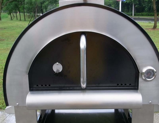 Four mis le feu en bois brûlant durable 750mm de pizza d'acier inoxydable