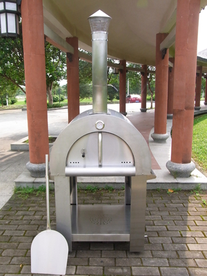 Pizza brûlante en bois Oven Easily Move de l'acier inoxydable 430
