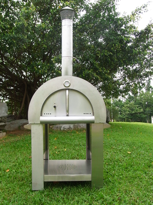 Pizza brûlante en bois Oven Easily Move de l'acier inoxydable 430