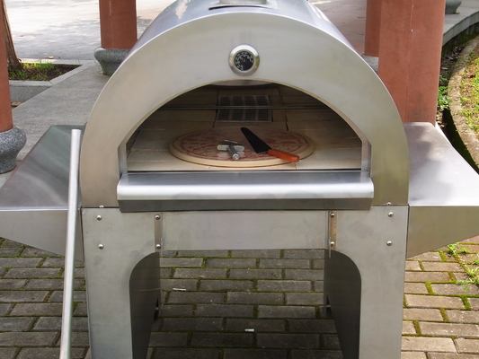 four mis le feu en bois de fourneau mis le feu par bois du four CSA de pizza d'acier inoxydable de 720mm AGA