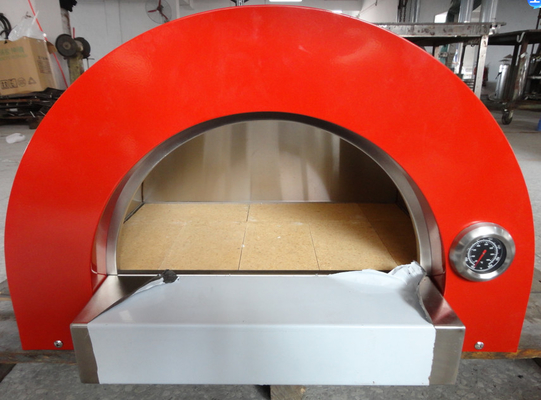 Four mis le feu en bois de pizza d'acier inoxydable