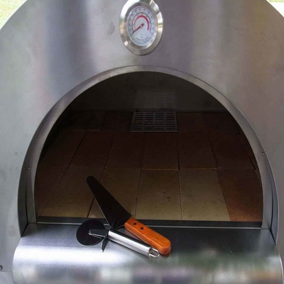 Four mis le feu en bois de pizza d'acier inoxydable